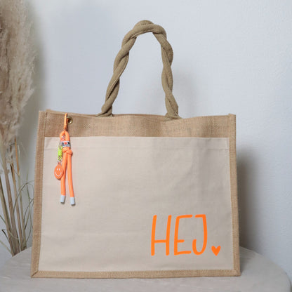 Jutetasche „hej.“ – Tasche mit Statement-Aufdruck in 3 Größen