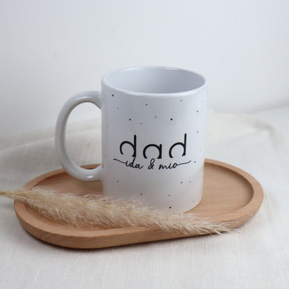 Tasse DAD mit Wunschnamen – personalisierbar