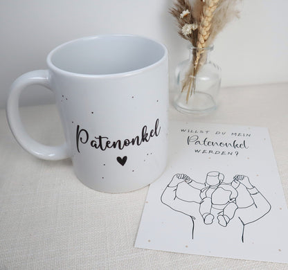 Tasse Patenonkel fragen - Willst du mein Patenonkel werden