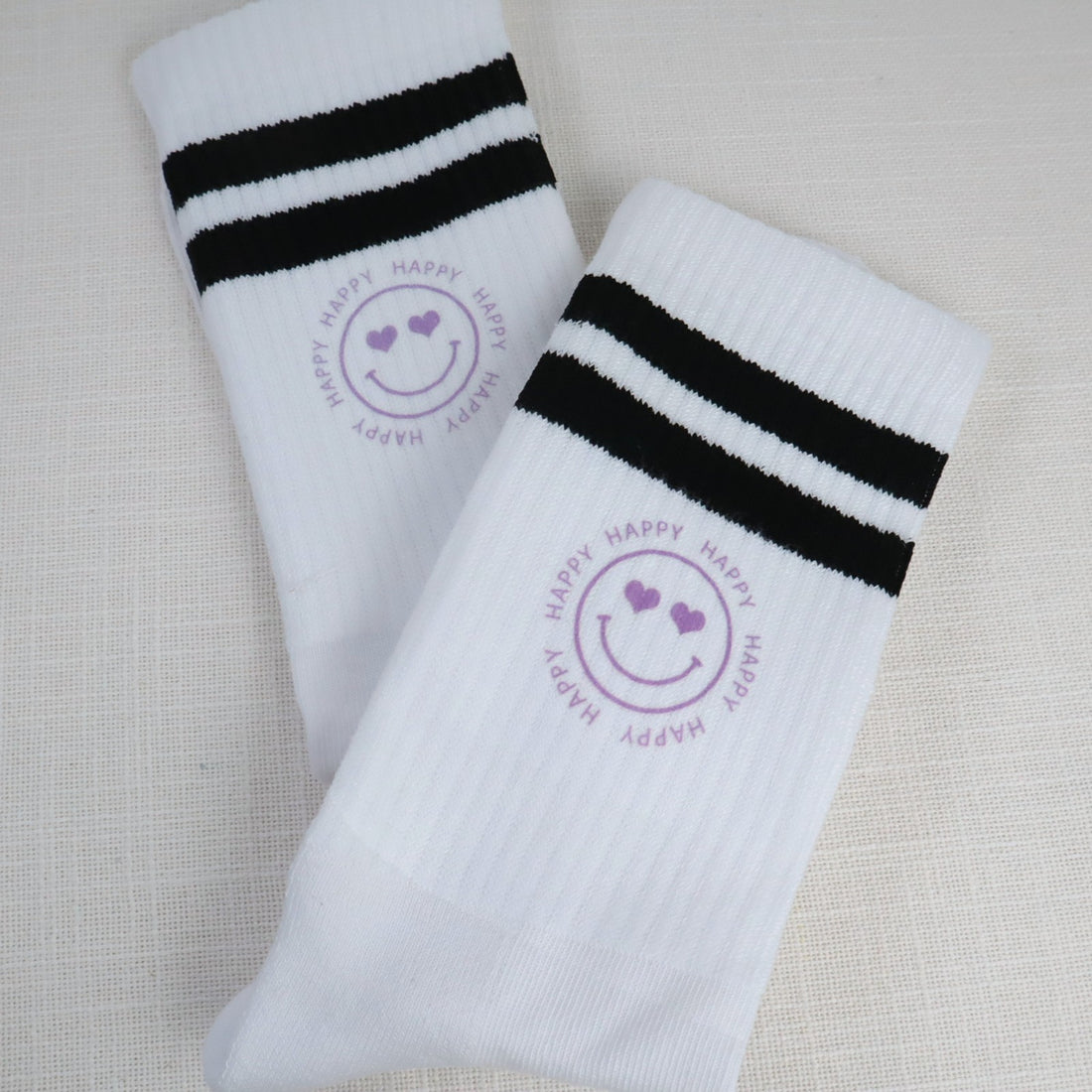 Tennissocken mit Smiley – nachhaltige Sportsocken mit Trend-Design