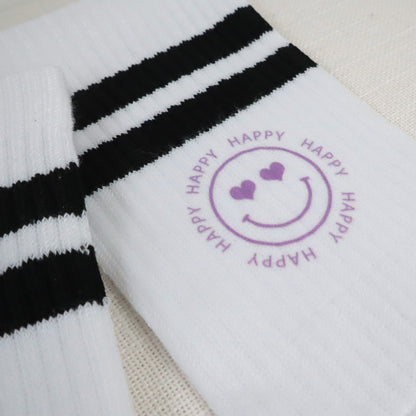 Tennissocken mit Smiley – nachhaltige Sportsocken mit Trend-Design
