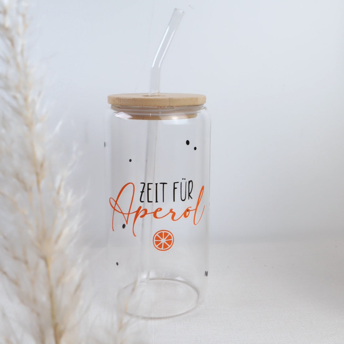 Trinkglas „Zeit für Aperol“ - Glas oder Kunststoffbecher personalisierbar