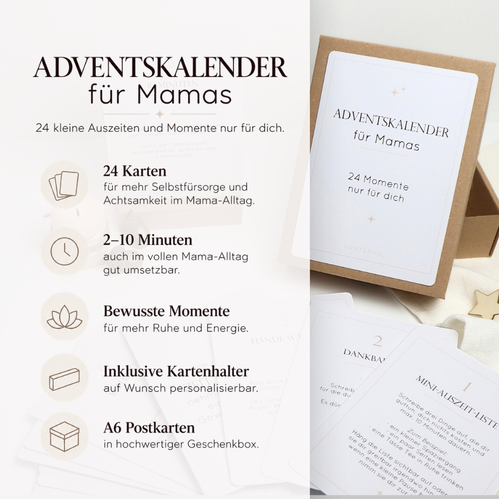 Adventskalender für Mamas | 24 bewusste Momente und kleine Auszeiten für Mama