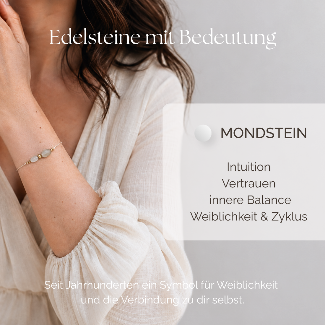 Edelstein Armband Mondstein | Intuition, Weiblichkeit &amp; innere Balance