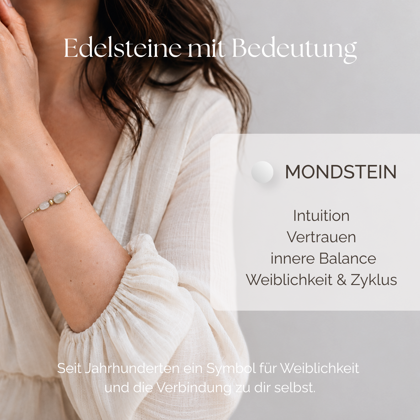 Edelstein Armband Mondstein | Intuition, Weiblichkeit &amp; innere Balance