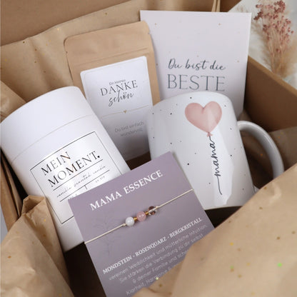 Danke Mama Geschenkbox groß | Muttertags-Box mit Tasse, Kerze, Tee &amp; Armband