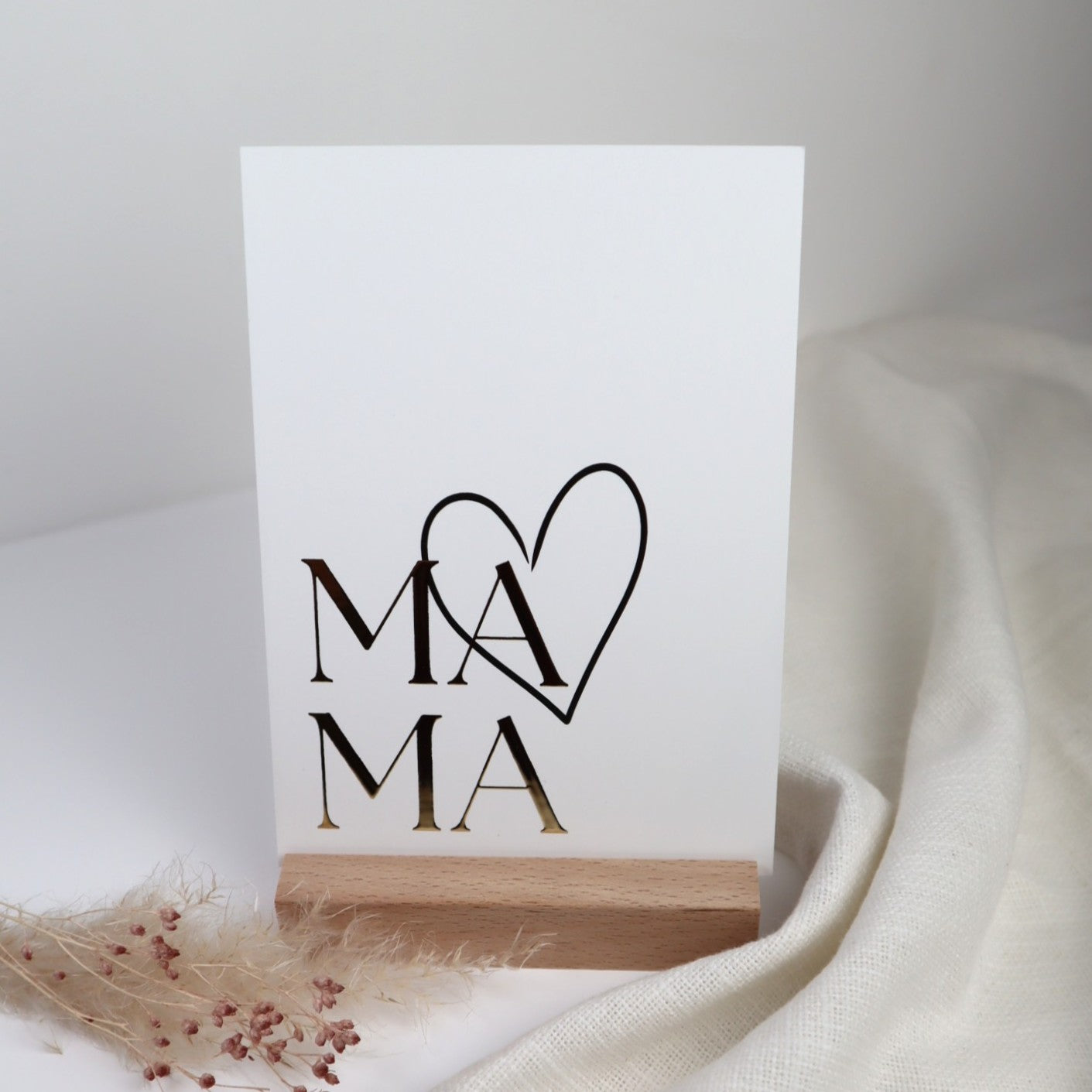 Mama-Karte mit Goldveredelung | Hochwertige Postkarte für Mamas