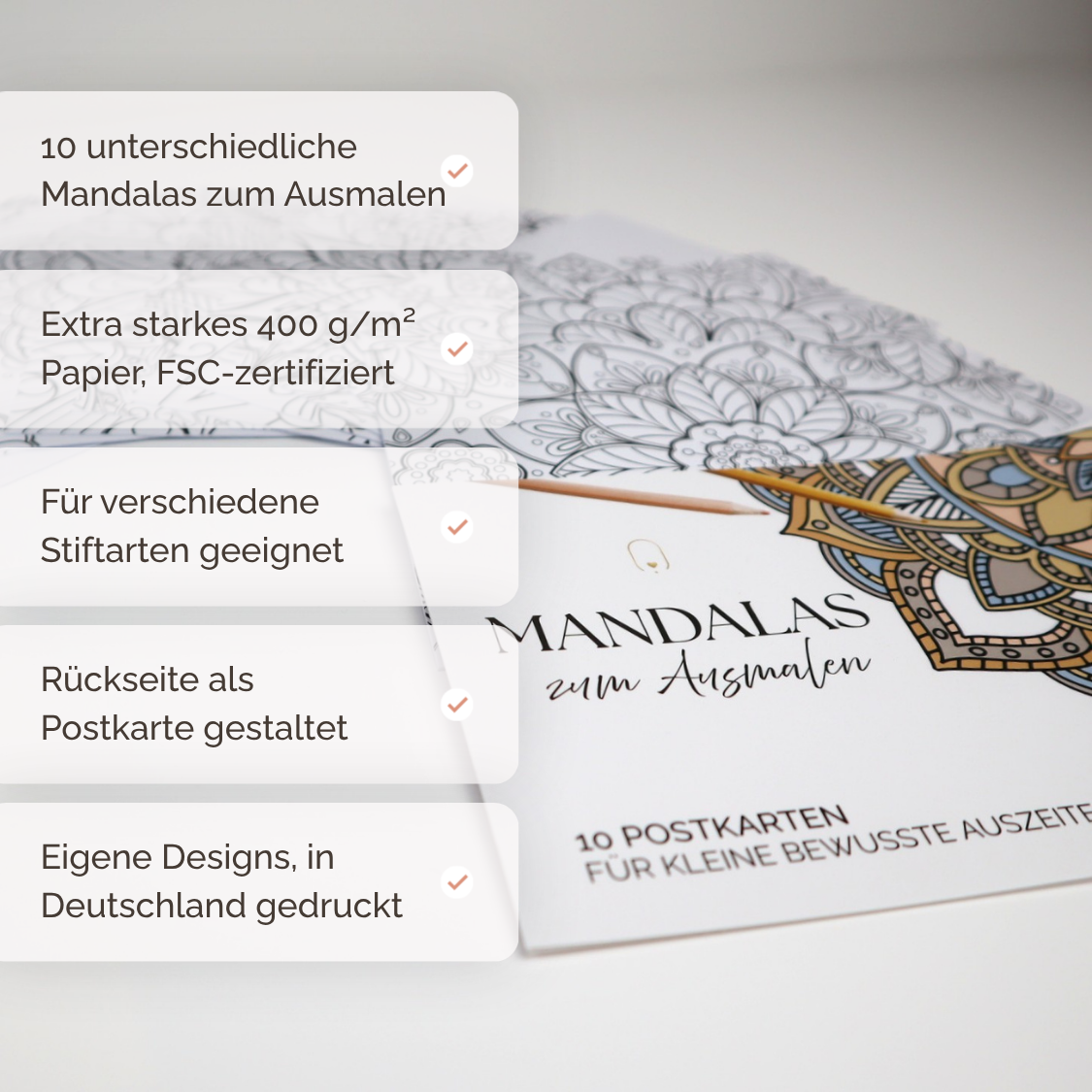 Mandala-Postkarten zum Ausmalen | Kleine kreative Auszeiten im Alltag