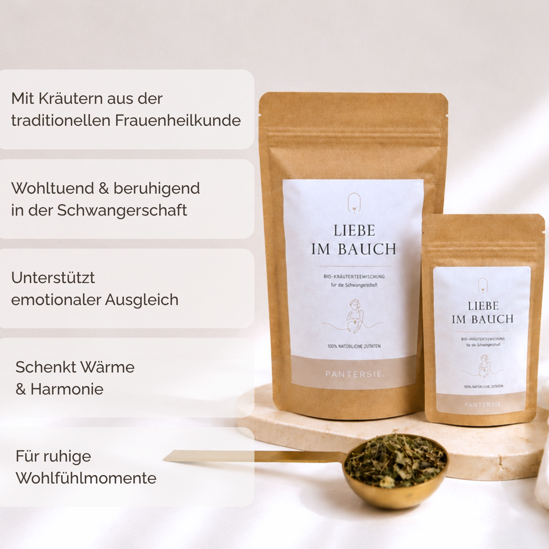 Schwangerschaftstee „Liebe im Bauch“ | BIO-Kräutertee für werdende Mamas