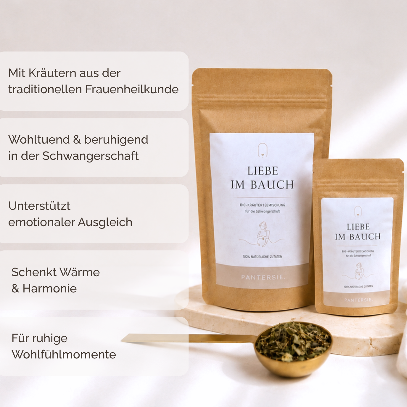 Schwangerschaftstee „Liebe im Bauch“ | BIO-Kräutertee für werdende Mamas